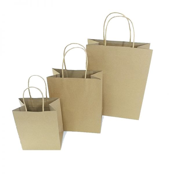 Brown Kraft Paper Twisted Handles Bag  