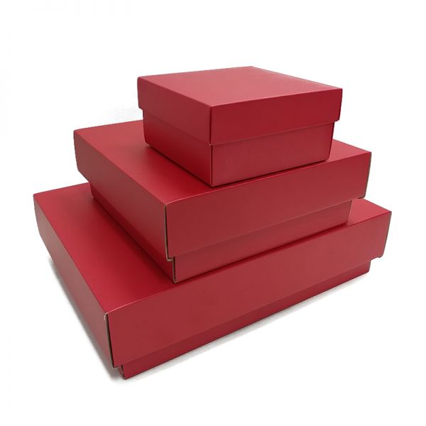 Red Matt Top and Bottom Corrugated Box