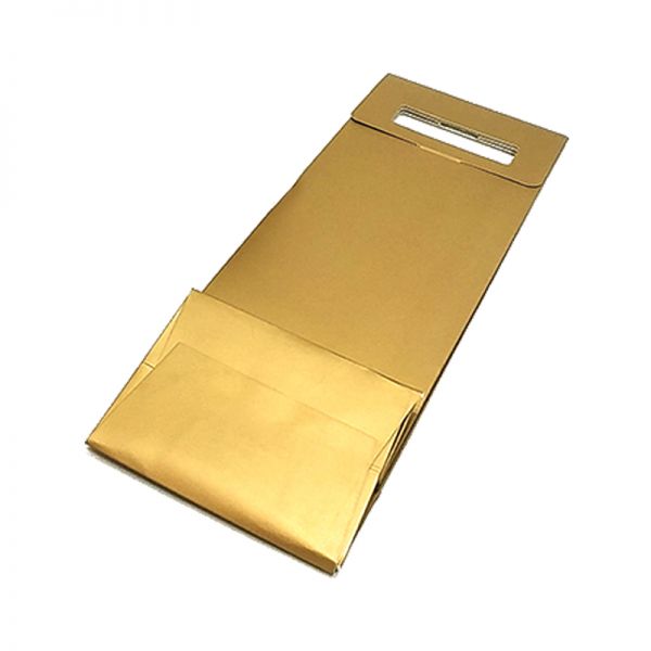 Gold Matt 1 Bottle Window Wine Box 
