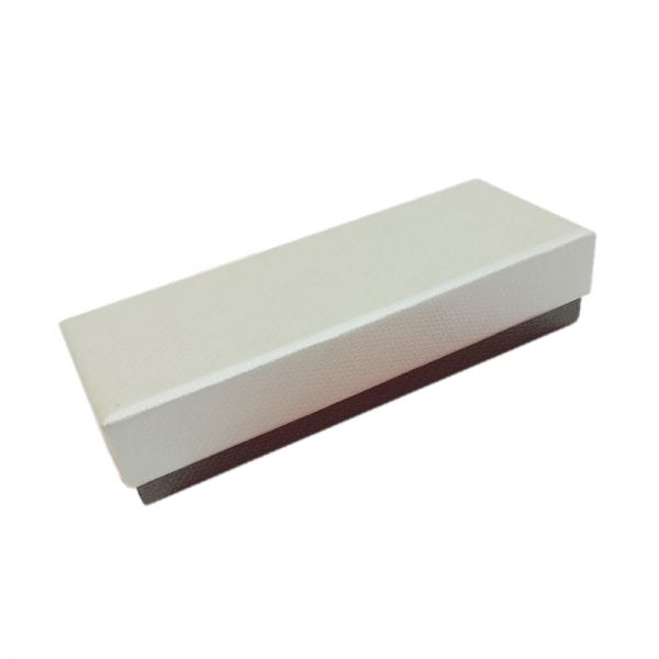 Beige and Bronze Texture Top and Bottom Rigid Box with 3pc Partition Gold Divider 