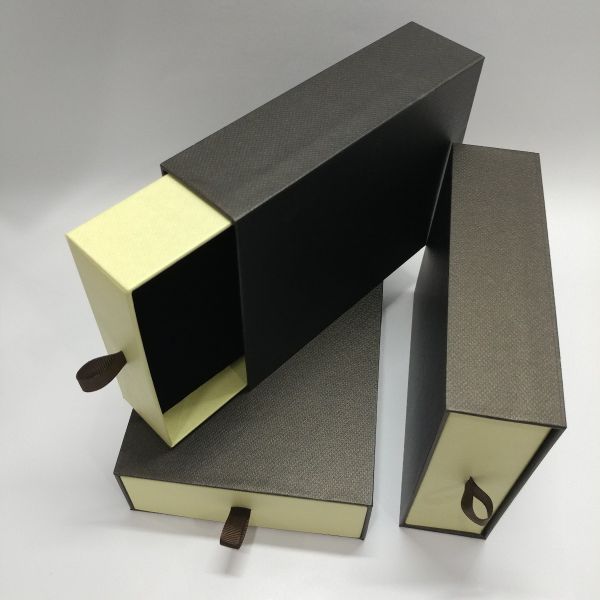 Brown and Yellow Drawer Rigid Box 