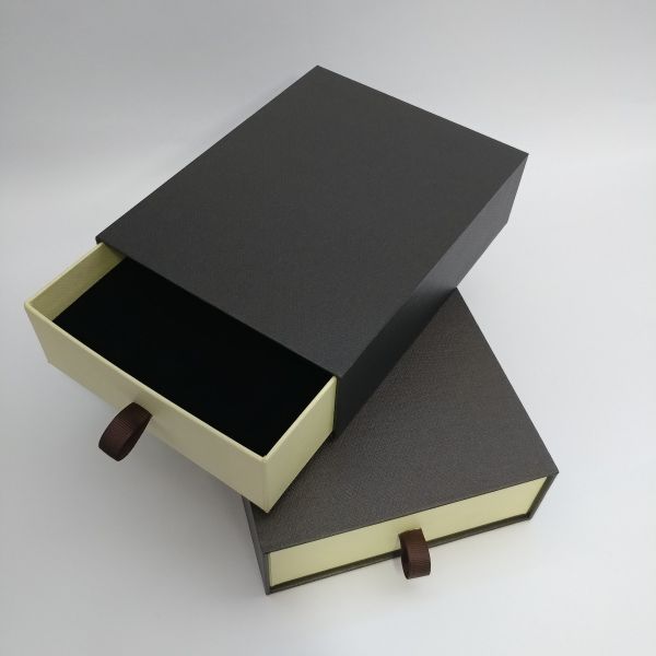 Brown and Yellow Drawer Rigid Box 
