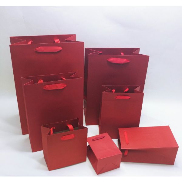 Red Brown Kraft Paper Bag 