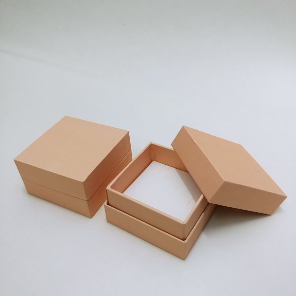 Peach Top and Bottom  Jewelry Rigid Box