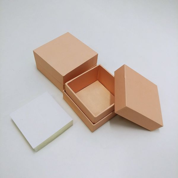Peach Top and Bottom  Jewelry Rigid Box