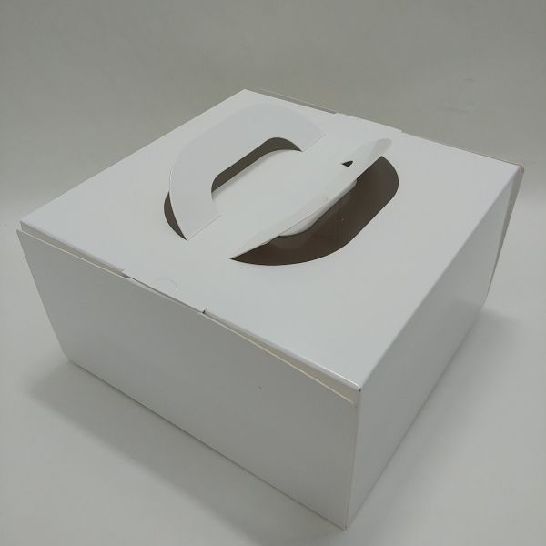 White Glossy Box with PVC Window and Handles - Large( 50 Pcs )