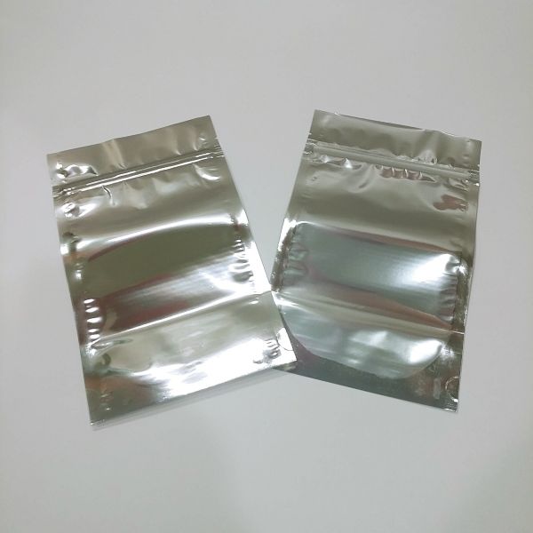 Silver Foil Ziploc Standing Pouch with PET Window - (100pcs per pack)