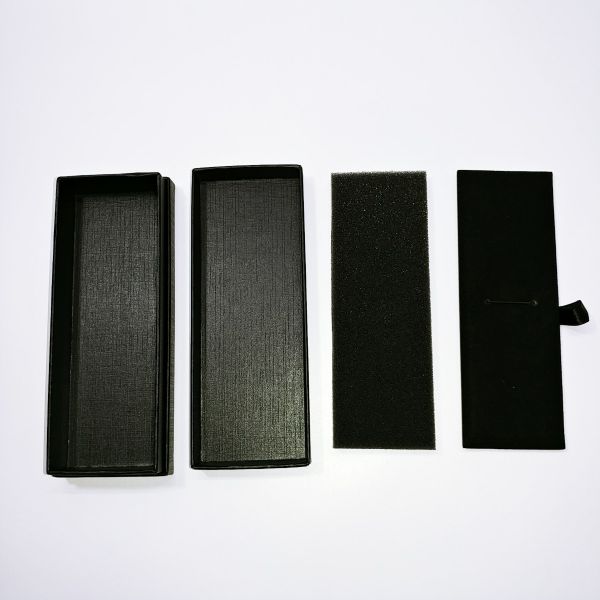 Black Lines Texture Top and Bottom Rigid Box 