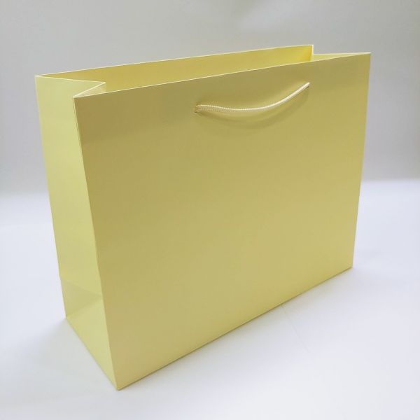 Matt Cream Yellow Rope Handles Paper Bag 