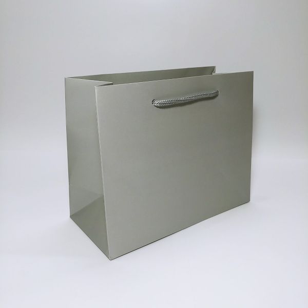 Silver Matt Rope Handles Paper Bag