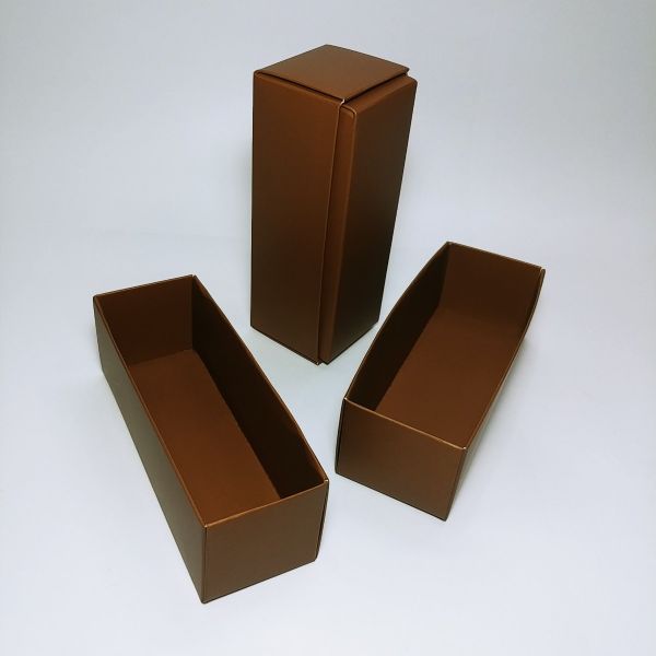 Matt Brown Top and Bottom Rectangular Box  