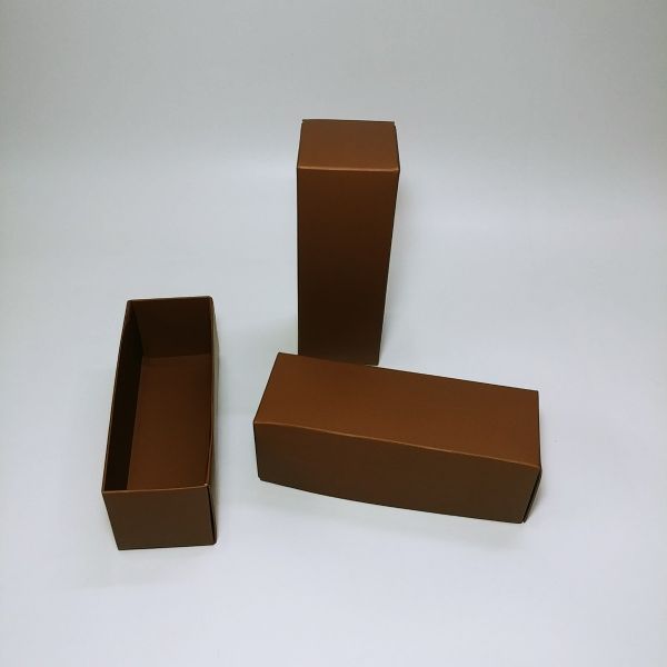 Matt Brown Top and Bottom Rectangular Box  