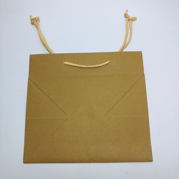 Big Base Brown Kraft Bag with Paper Twisted Handles and Baseboard  (100pcs)