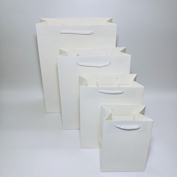 Matt white paper bag