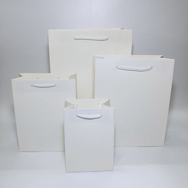 Matt white paper bag