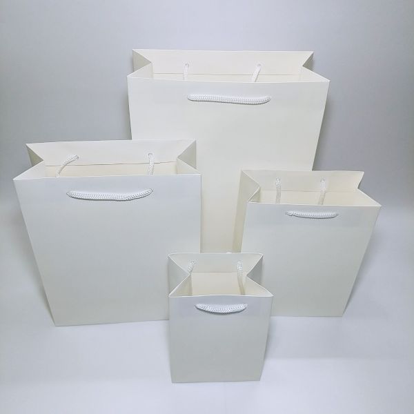 Matt white paper bag