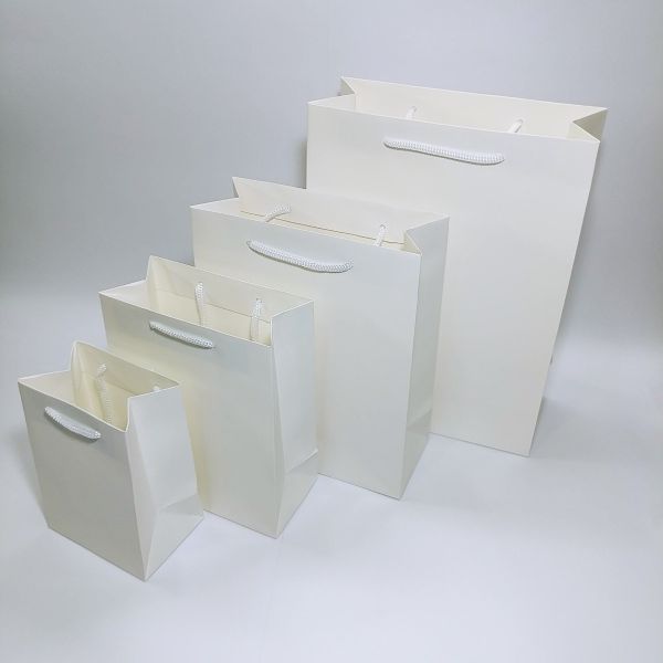Matt white paper bag