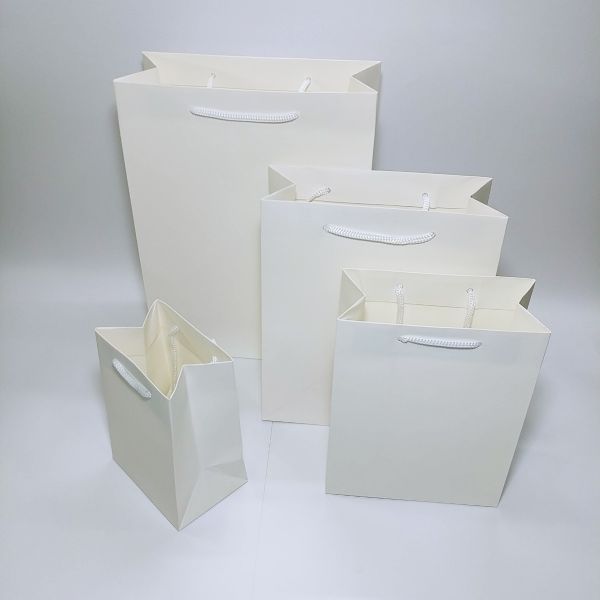Matt white paper bag