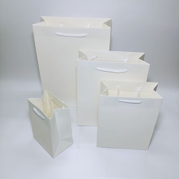 Matt white paper bag