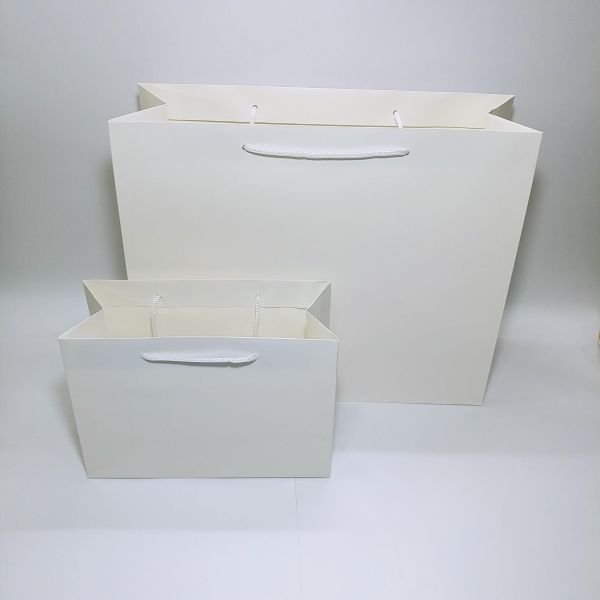 Matt white paper bag