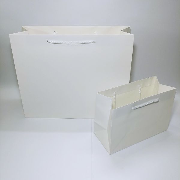 Matt white paper bag