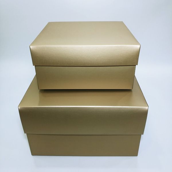 Matt Gold Texture Top & Bottom Box 