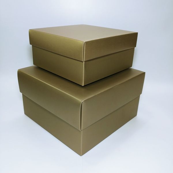Matt Gold Texture Top & Bottom Box 