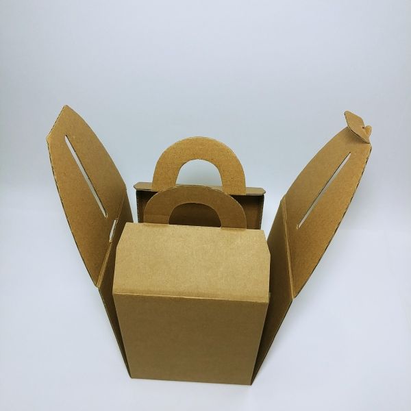 Brown Corrugated Handles Box 
