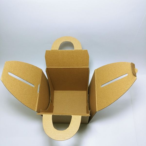 Brown Corrugated Handles Box 