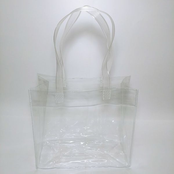 Transparent Soft PVC bag with Flat Handles 