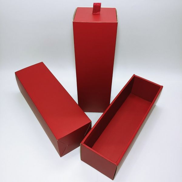 Matt Black and Red Texture Single Wine  Drawer Box 