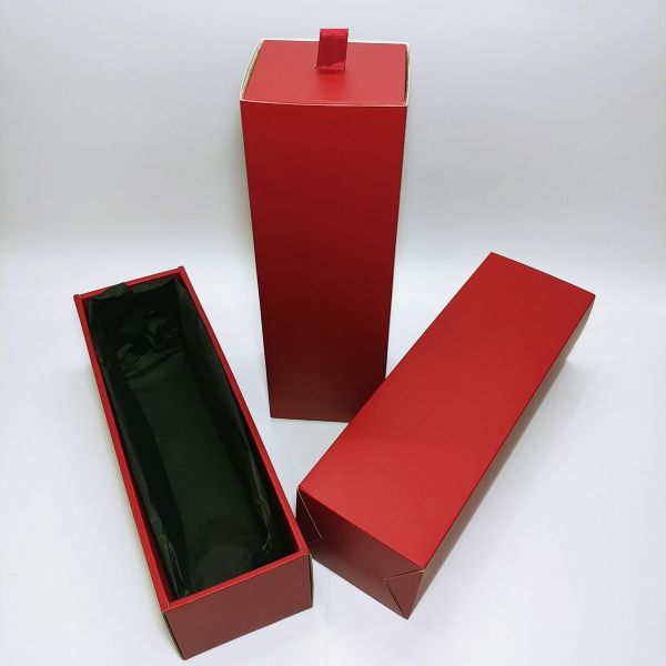 Matt Black and Red Texture Single Wine  Drawer Box 