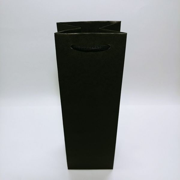 Black Brown Kraft Single Wine Bag  