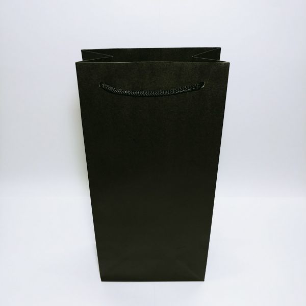 Black Brown Kraft Double Wine Bag 