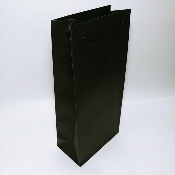 Black Brown Kraft Double Wine Bag 
