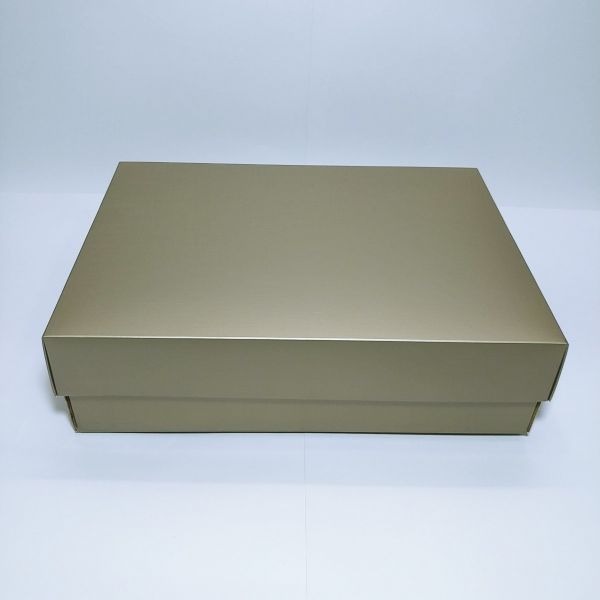 Matt Gold Texture Top and Bottom Box - Medium