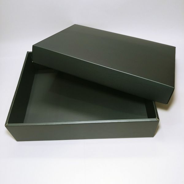  Matt Grey Texture Top and Bottom Box  -  X Large