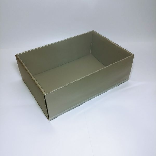  Matt Gold Corrugated Box with Pvc Sleeve Cover