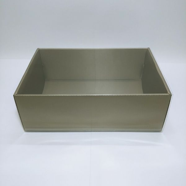  Matt Gold Corrugated Box with Pvc Sleeve Cover