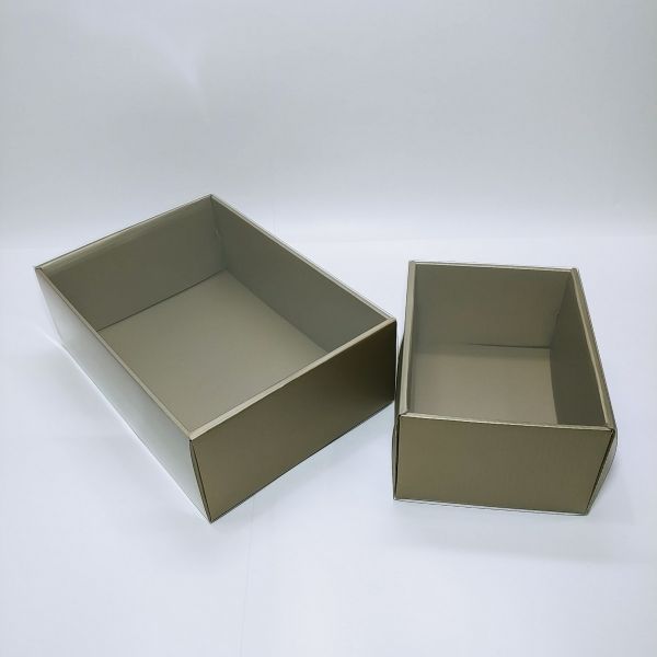  Matt Gold Corrugated Box with Pvc Sleeve Cover