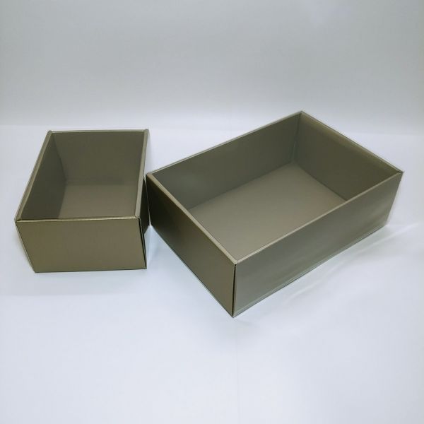  Matt Gold Corrugated Box with Pvc Sleeve Cover