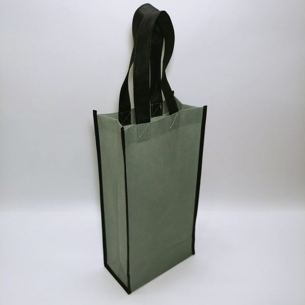 Grey Double Wine Non Woven Bag with PP Baseboard 