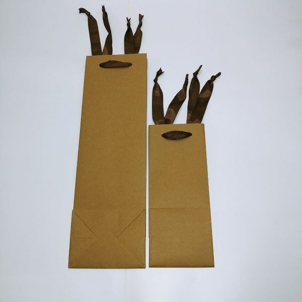 Brown Kraft Single Wine Bag 