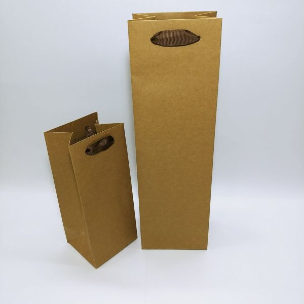Brown Kraft Single Wine Bag 