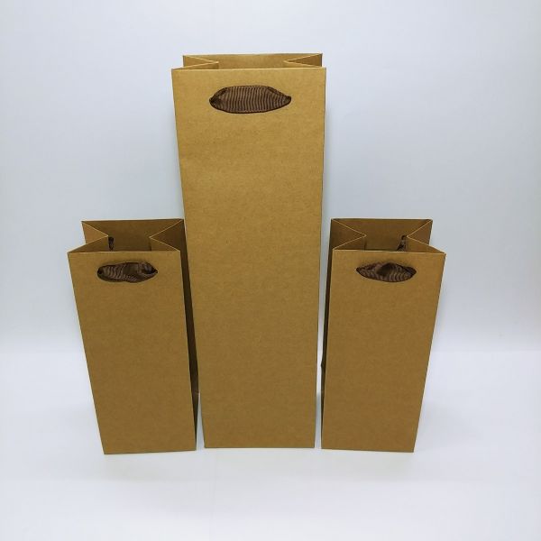 Brown Kraft Single Wine Bag 