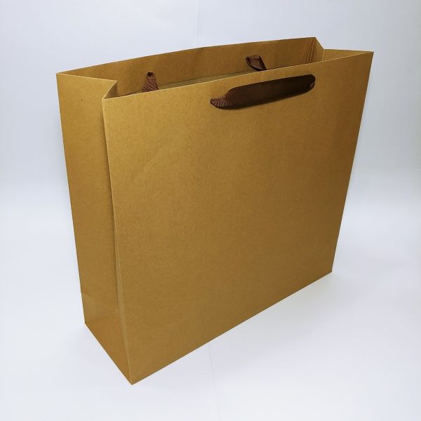  Brown Kraft Ribbon Handles Bag - XLarge