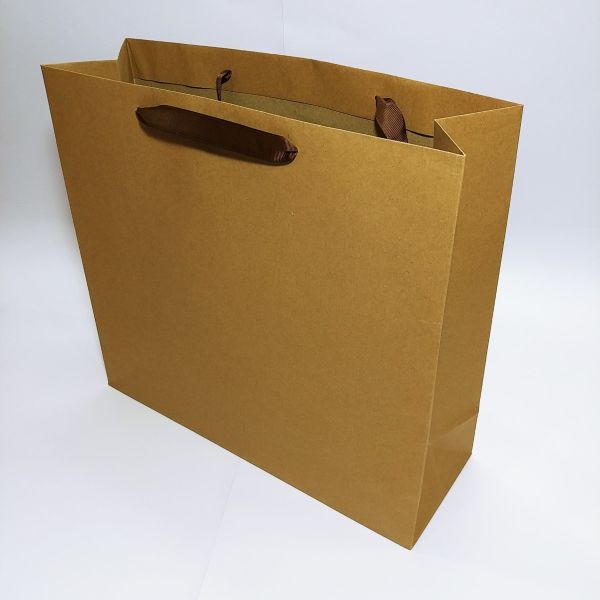 Brown Kraft Ribbon Handles Bag - L and XL