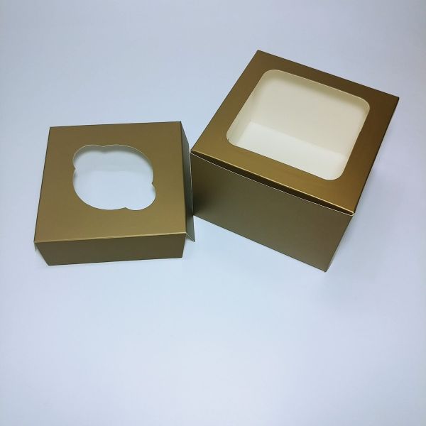 Gold Matt Box with PVC Window ( 50 Pcs )