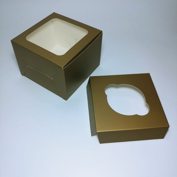 Gold Matt Box with PVC Window ( 50 Pcs )