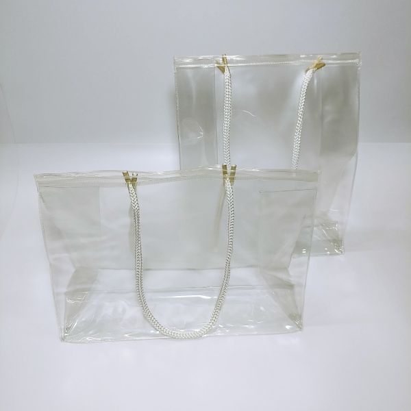 Transparent Soft Pvc Bag with Rope Handles